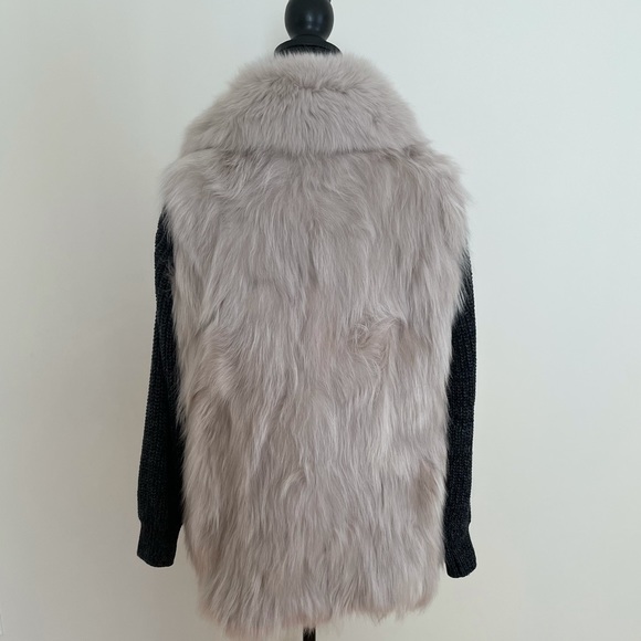 Real Wool sleeved Fur vest - Picture 4 of 6